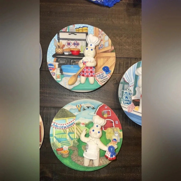 VTG 1999 The Pillsbury Doughboy Danbury Mint Bundle Lot 5 Collectible Plates 3D - Picture 2 of 10